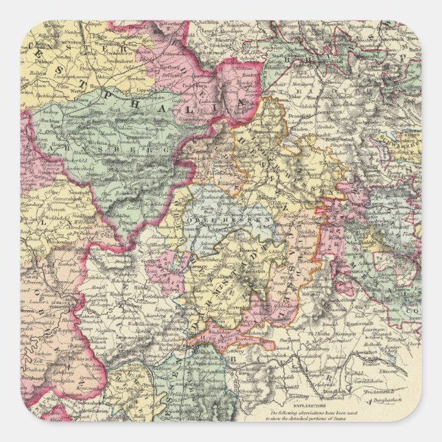 Western Germany 2 Square Sticker (Front)