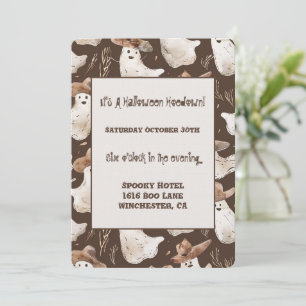Western Ghosts Halloween Hoedown Costume Party Invitation