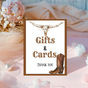 Western Gifts and Cards Bridal Shower Sign