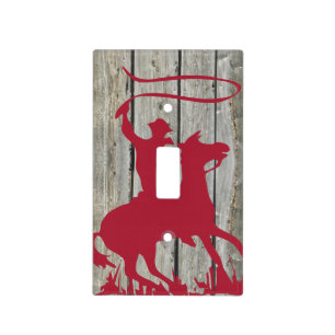 Western gifts Cowboy on Horse with Whip Light Switch Cover