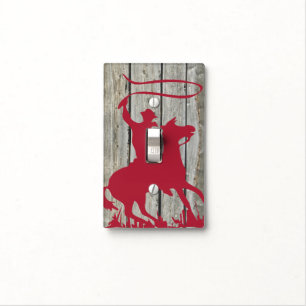 Western gifts  Cowboy on Horse with Whip Light Switch Cover