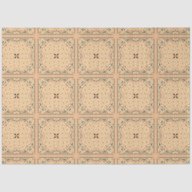 Western Gold Bandana Decoupage Tissue Paper (Front)