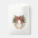 Western Gold Horse Shoe Christmas Pine Cones Favor Bag