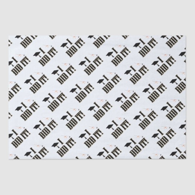 Western Grad Cap and Diploma Graduation  Tissue Paper (Front)