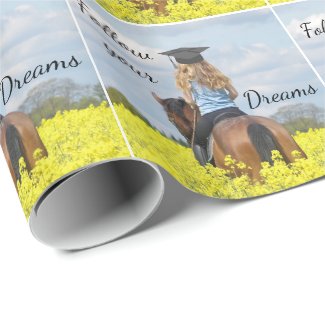 Western Graduation Girl On Horse Wrapping Paper