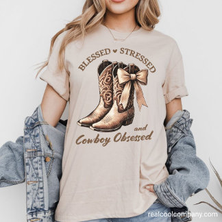 Western Graphic T-Shirt - Cowboy Obsessed Tri-Blend Shirt