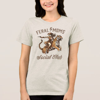 Western Graphic T-Shirt - Feral Moms Tri-Blend Shirt