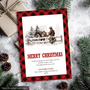 Western greeting card red black festive look