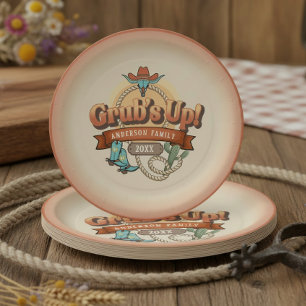 Western Grubs Up Family Reunion ID1318 Paper Plates