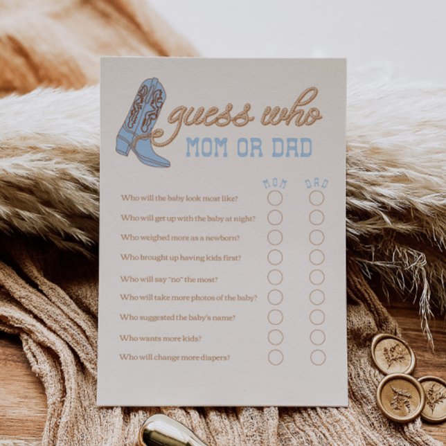 Western Guess Who Baby Shower Game (Creator Uploaded)