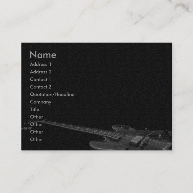 Western Guitar Business Card (Front)