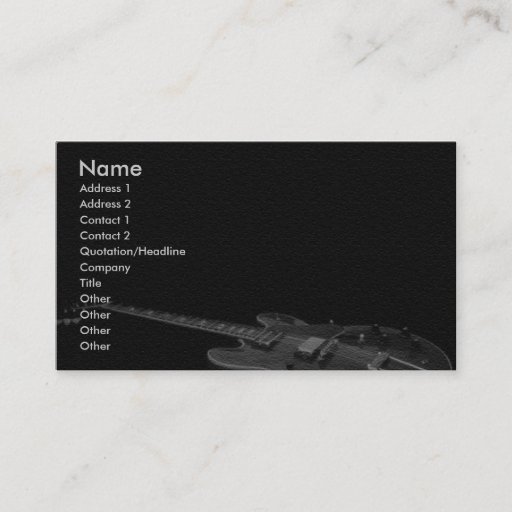Customizable Western Guitar Business Card