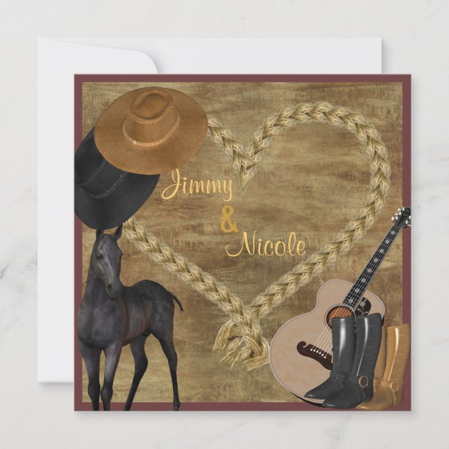 WESTERN  GUITAR MULTI PURPOSE INVITATION (Front)