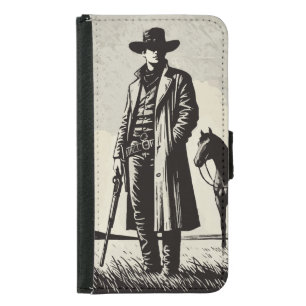 Western Gunslinger Cowboy Samsung Galaxy S5 Wallet Case