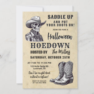 Western Halloween Party, Spooky Cowboy, Hoedown Invitation