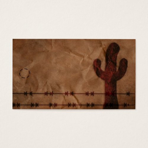 Western Hang Tag Business Card Template