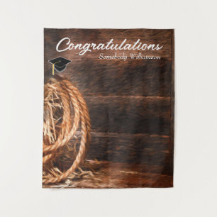 Western Hat and Lasso Backdrop for Grad party