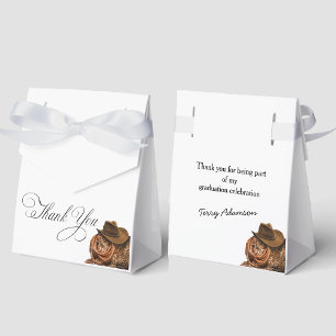 Western Hat and Lasso Graduation party Favor Boxes