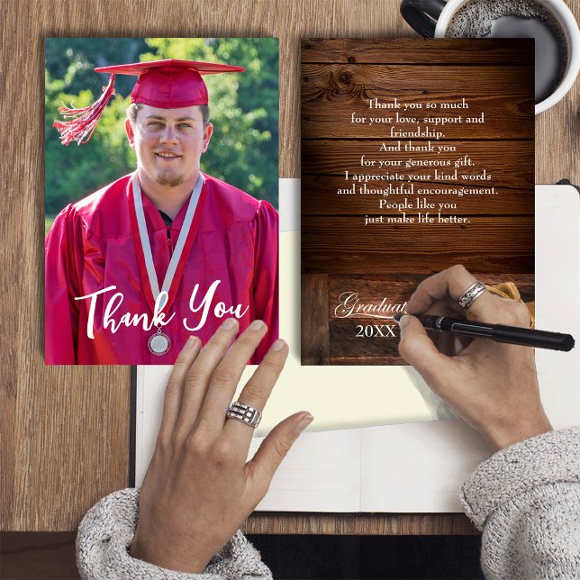 Western Hat and Lasso Graduation Thank You card (Creator Uploaded)