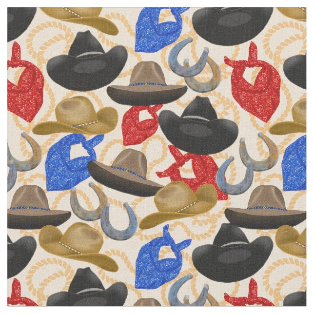 Western Hats and Scarves  Fabric (Close Up)