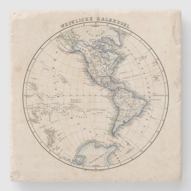 Western Hemisphere 6 Stone Coaster (Front)