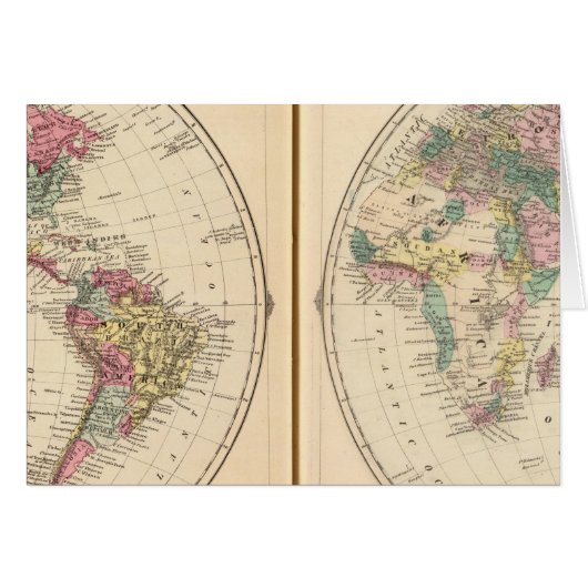 Western Hemisphere and Eastern Hemisphere Cards (Front Horizontal)