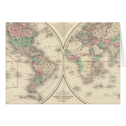 Western Hemisphere Eastern Hemisphere Cards (Front Horizontal)