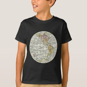 Western Hemisphere Map Globe Travel T-Shirt