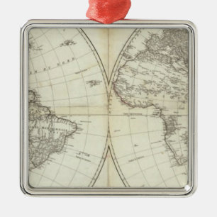 Western Hemisphere or New World Metal Ornament