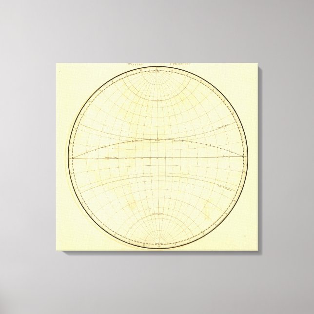 Western Hemisphere Outline Canvas Print (Front)