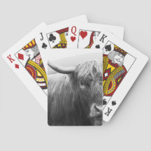 Western Highland Cow Playing Cards