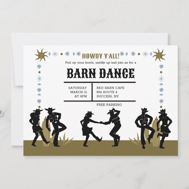 Western Hoedown  Invitation (Front)
