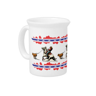Western Home Decor Calf Roper Tea Pitcher