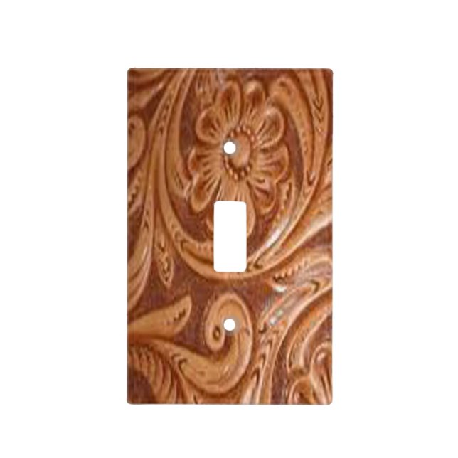Western Home Decor Leather Print Light Cover (Front)