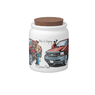 Western Home Decor Rodeo Cowboy Candy Jar