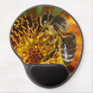 Western Honey Bee Macro Photo Gel Mouse Pad
