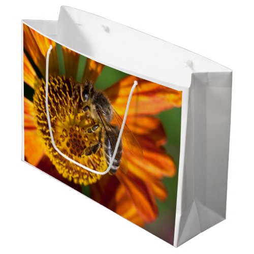 Western Honey Bee Macro Photo Large Gift Bag