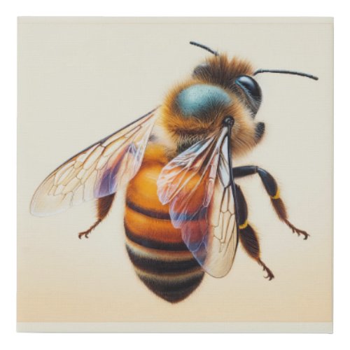 Western Honeybee IREF1615 1 _ Watercolor Faux Canvas Print