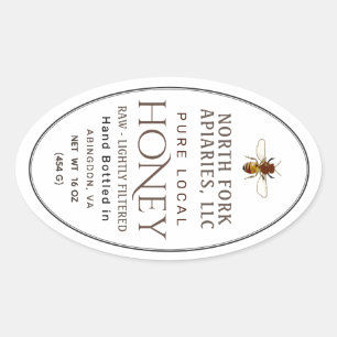 Western Honeybee Queenline Jar Label