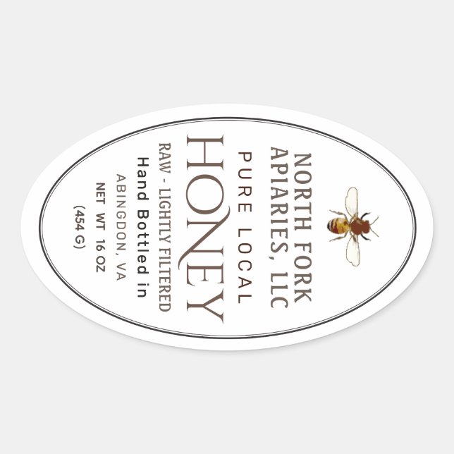 Western Honeybee Queenline Jar Label (Front)
