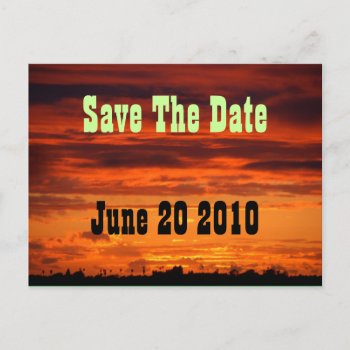Western Horizon Save The Date Postcard by pulsDesign at Zazzle