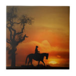 Western Horse Art Tile<br><div class="desc">Alone or in a frame or box makes a great gift for the horse lover</div>