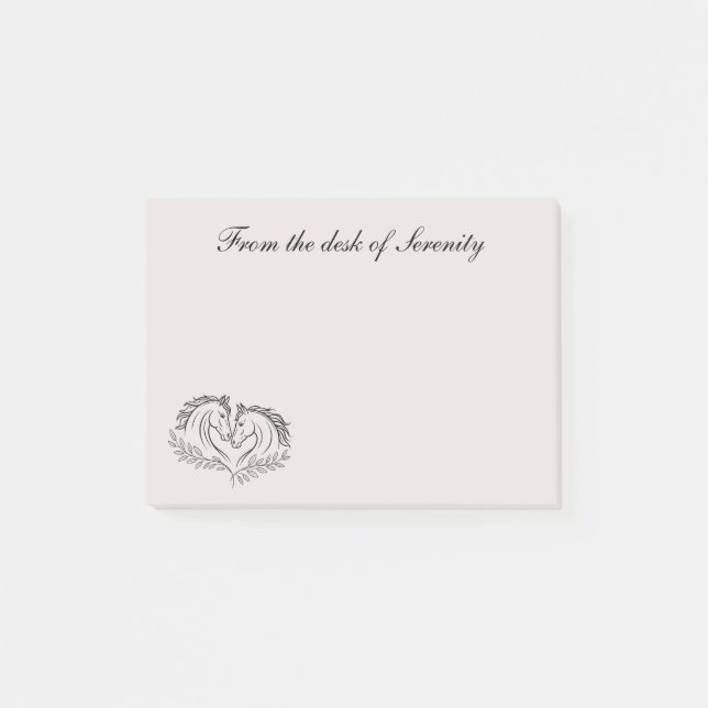 Western Horse Equestrian Country Cowgirl Cowboy Post-it Notes (Front)