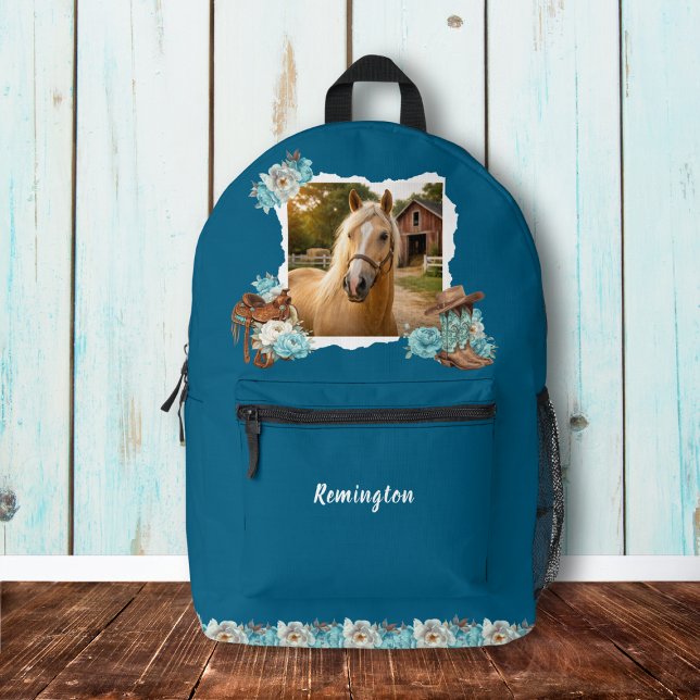 Western Horse Floral backpack (Creator Uploaded)