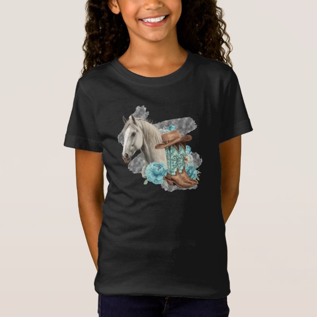 Western Horse Girls T-Shirt (Front)