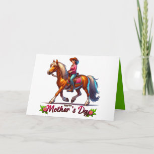Western Horse Happy Mother's Day 5 Custom Card