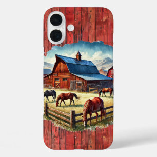 Western horse lovers ranch iPhone 16 plus case