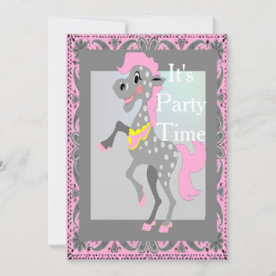 Western Horse Party Birthday Invitation