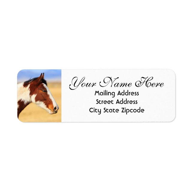 Western Horse Return Address Label (Front)