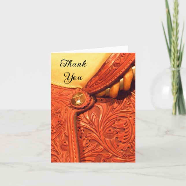 Western Horse Saddle Country Thank You (Front)